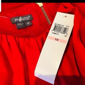 Musette Peplum waist red dress